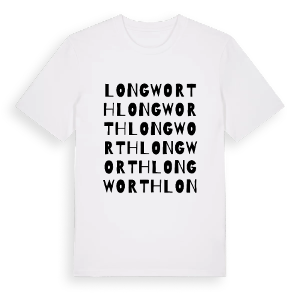 Longworth ordlek t-shirt – ekologisk bomull t-shirt från Pinshirt