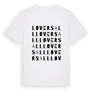 Loversall ordlek t-shirt – ekologisk bomull t-shirt från Pinshirt