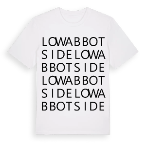 Low Abbotside ordlek t-shirt – ekologisk bomull t-shirt från Pinshirt