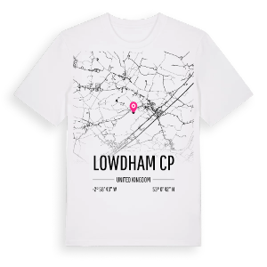 Lowdham CP karta t-shirt – ekologisk bomull t-shirt från Pinshirt