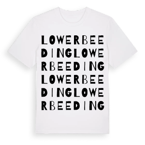Lower Beeding ordlek t-shirt – ekologisk bomull t-shirt från Pinshirt