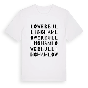 Lower Bullingham ordlek t-shirt – ekologisk bomull t-shirt från Pinshirt