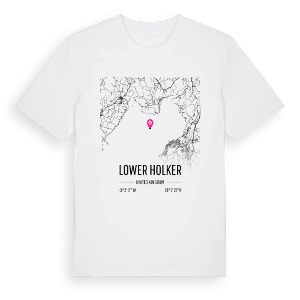 Lower Holker karta t-shirt – ekologisk bomull t-shirt från Pinshirt