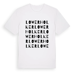 Lower Holker ordlek t-shirt – ekologisk bomull t-shirt från Pinshirt