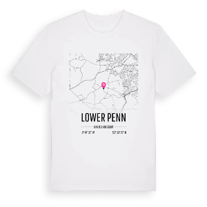 Lower Penn karta t-shirt – ekologisk bomull t-shirt från Pinshirt