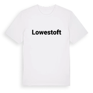 Lowestoft fetstil t-shirt – ekologisk bomull t-shirt från Pinshirt