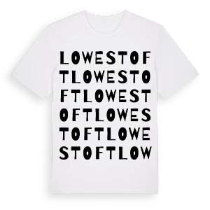 Lowestoft ordlek t-shirt – ekologisk bomull t-shirt från Pinshirt