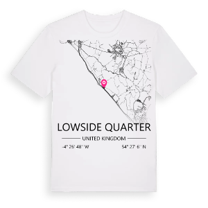 Lowside Quarter karta t-shirt – ekologisk bomull t-shirt från Pinshirt
