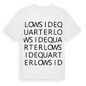 Lowside Quarter ordlek t-shirt – ekologisk bomull t-shirt från Pinshirt