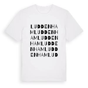Luddenham ordlek t-shirt – ekologisk bomull t-shirt från Pinshirt