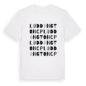 Luddington CP ordlek t-shirt – ekologisk bomull t-shirt från Pinshirt