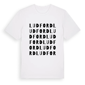 Ludford ordlek t-shirt – ekologisk bomull t-shirt från Pinshirt