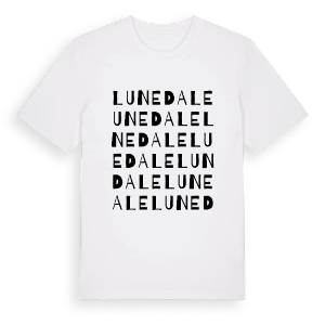 Lunedale ordlek t-shirt – ekologisk bomull t-shirt från Pinshirt