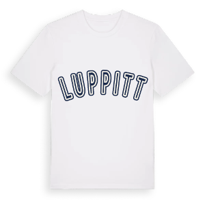 Luppitt college t-shirt – ekologisk bomull t-shirt från Pinshirt