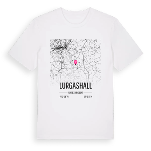 Lurgashall karta t-shirt – ekologisk bomull t-shirt från Pinshirt