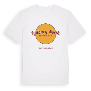 Lydbury North cirkel t-shirt – ekologisk bomull t-shirt från Pinshirt