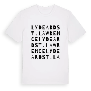 Lydeard St. Lawrence ordlek t-shirt – ekologisk bomull t-shirt från Pinshirt