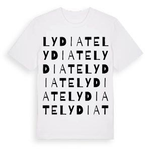 Lydiate ordlek t-shirt – ekologisk bomull t-shirt från Pinshirt