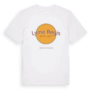 Lyme Regis cirkel t-shirt – ekologisk bomull t-shirt från Pinshirt