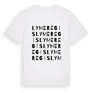 Lyme Regis ordlek t-shirt – ekologisk bomull t-shirt från Pinshirt
