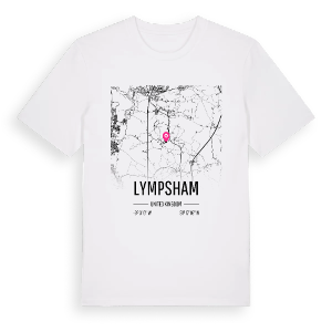 Lympsham karta t-shirt – ekologisk bomull t-shirt från Pinshirt