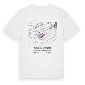 Lyneham and Bradenstoke karta t-shirt – ekologisk bomull t-shirt från Pinshirt