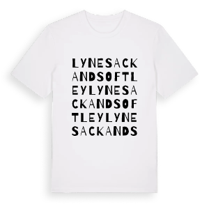 Lynesack and Softley ordlek t-shirt – ekologisk bomull t-shirt från Pinshirt
