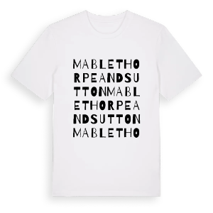 Mablethorpe and Sutton ordlek t-shirt – ekologisk bomull t-shirt från Pinshirt