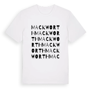 Mackworth ordlek t-shirt – ekologisk bomull t-shirt från Pinshirt