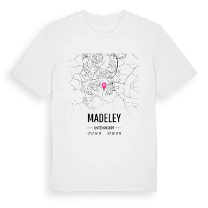 Madeley karta t-shirt – ekologisk bomull t-shirt från Pinshirt