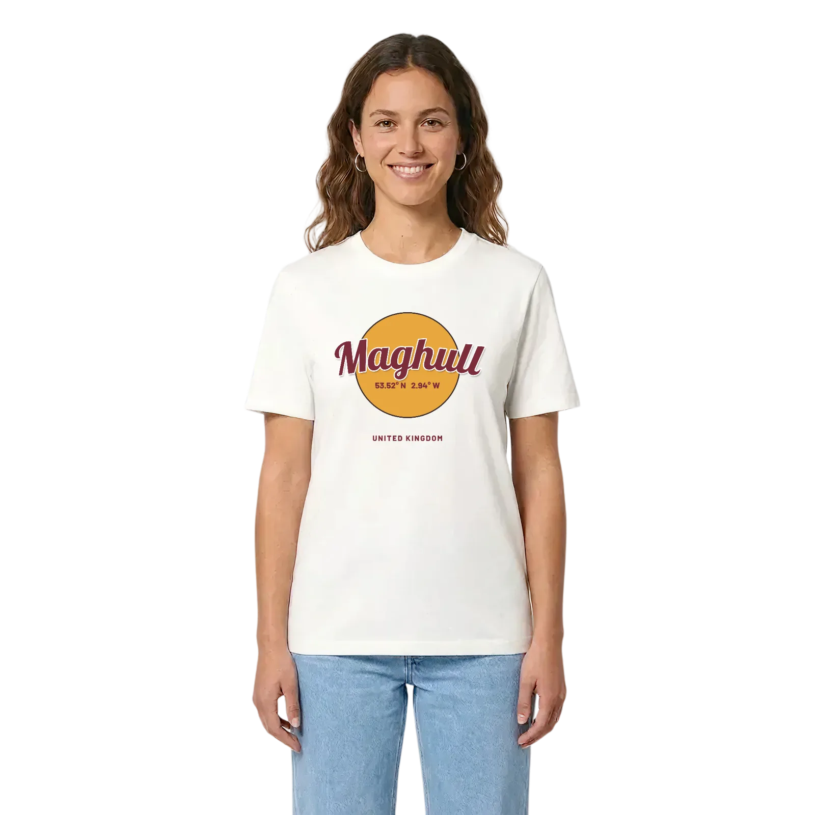 Maghull cirkel t-shirt – White, i miljö