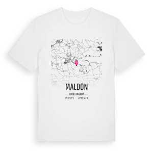 Maldon karta t-shirt – ekologisk bomull t-shirt från Pinshirt
