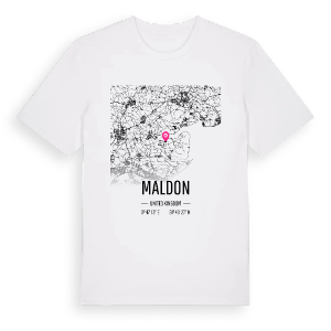 Maldon karta t-shirt – ekologisk bomull t-shirt från Pinshirt