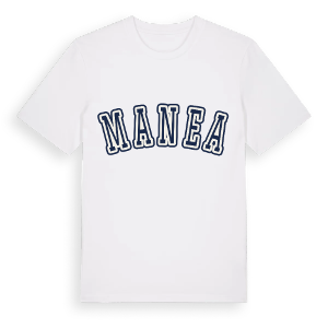 Manea college t-shirt – ekologisk bomull t-shirt från Pinshirt