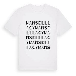 Mansell Lacy ordlek t-shirt – ekologisk bomull t-shirt från Pinshirt