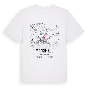 Mansfield karta t-shirt – ekologisk bomull t-shirt från Pinshirt