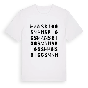 Mansriggs ordlek t-shirt – ekologisk bomull t-shirt från Pinshirt