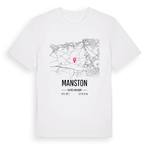 Manston karta t-shirt – ekologisk bomull t-shirt från Pinshirt