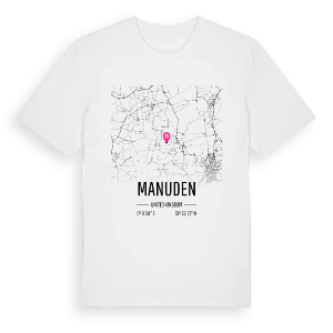 Manuden karta t-shirt – ekologisk bomull t-shirt från Pinshirt