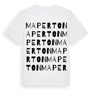 Maperton ordlek t-shirt – ekologisk bomull t-shirt från Pinshirt