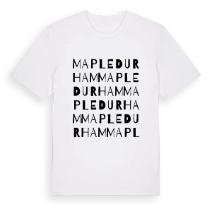 Mapledurham ordlek t-shirt – ekologisk bomull t-shirt från Pinshirt