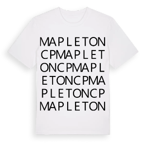 Mapleton CP ordlek t-shirt – ekologisk bomull t-shirt från Pinshirt