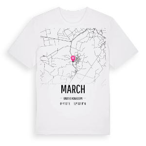 March karta t-shirt – ekologisk bomull t-shirt från Pinshirt