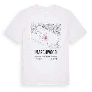 Marchwood karta t-shirt – ekologisk bomull t-shirt från Pinshirt