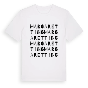 Margaretting ordlek t-shirt – ekologisk bomull t-shirt från Pinshirt
