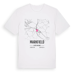 Markfield karta t-shirt – ekologisk bomull t-shirt från Pinshirt