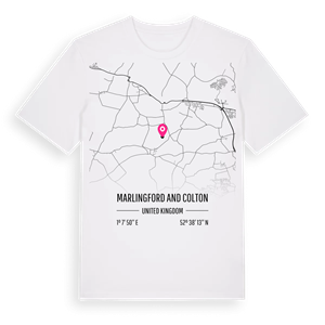 Marlingford and Colton karta t-shirt – ekologisk bomull t-shirt från Pinshirt