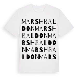 Marsh Baldon ordlek t-shirt – ekologisk bomull t-shirt från Pinshirt