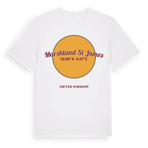 Marshland St James cirkel t-shirt – ekologisk bomull t-shirt från Pinshirt