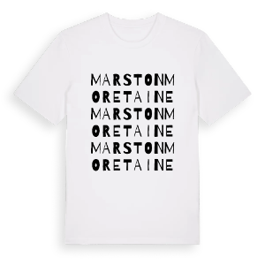 Marston Moretaine ordlek t-shirt – ekologisk bomull t-shirt från Pinshirt